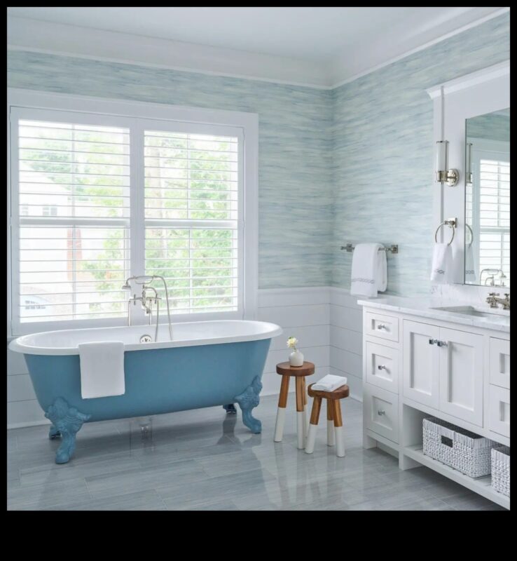 Διακόσμηση παραθαλάσσιου μπάνιου για μια εμπειρία που μοιάζει με σπα