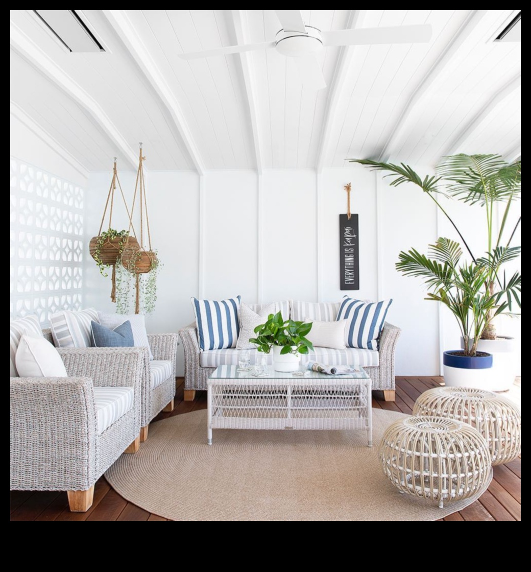 Πώς να δημιουργήσετε ένα παραθαλάσσιο σαλόνι με ιδέες διακόσμησης από ψάθινα;