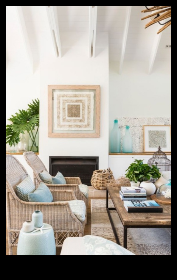 Πώς να δημιουργήσετε ένα παραθαλάσσιο σαλόνι με ιδέες διακόσμησης από ψάθινα;