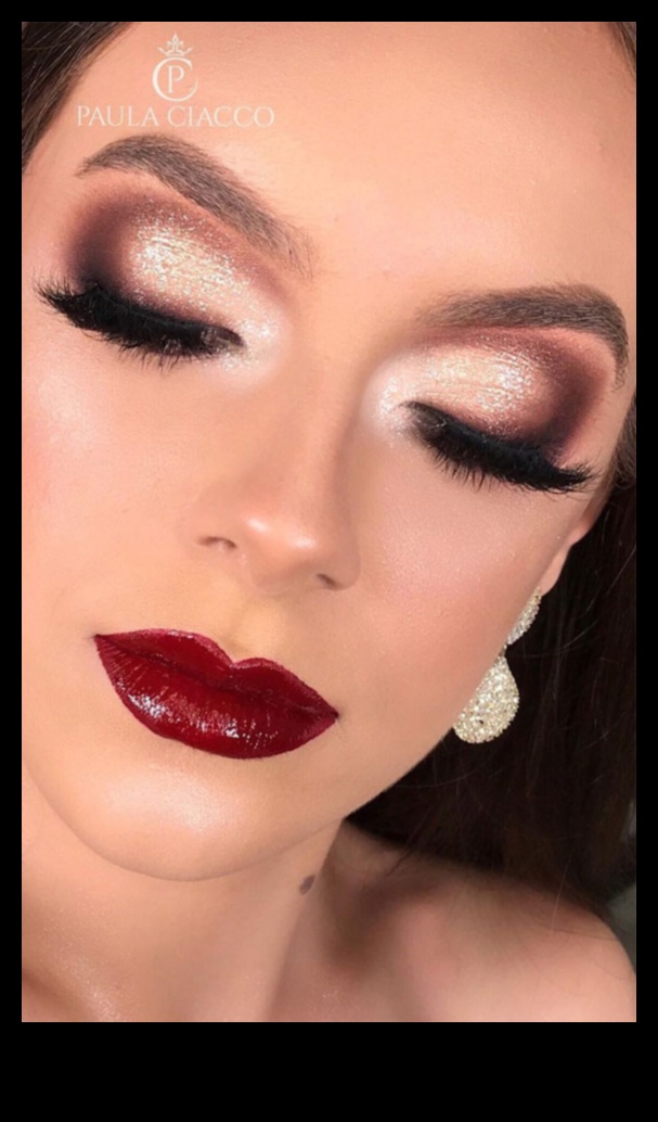 Glam and Geometric: Εξερευνώντας τις δομημένες επιρροές στα λαμπερά στυλ μακιγιάζ