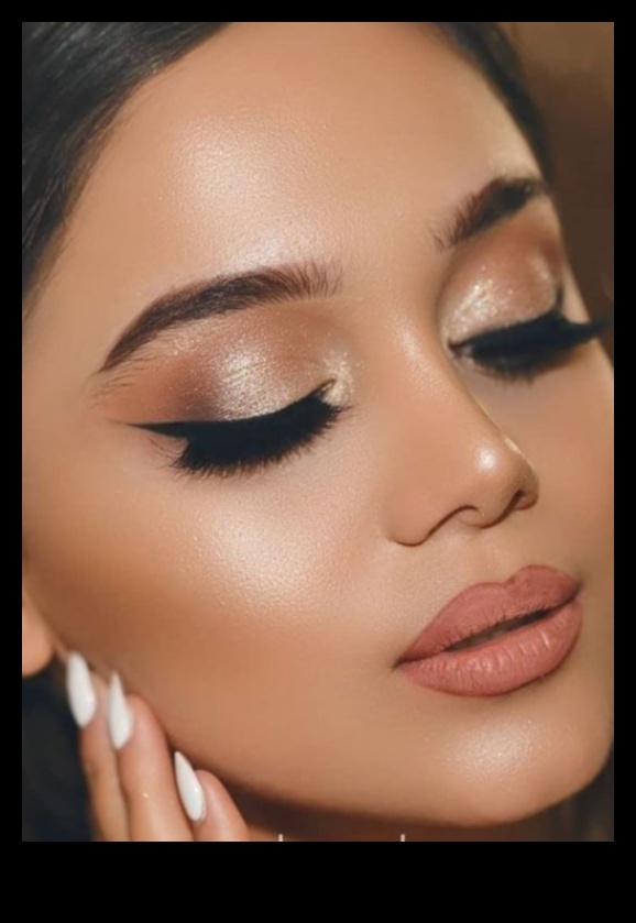 Glam and Geometric: Εξερευνώντας τις δομημένες επιρροές στα λαμπερά στυλ μακιγιάζ